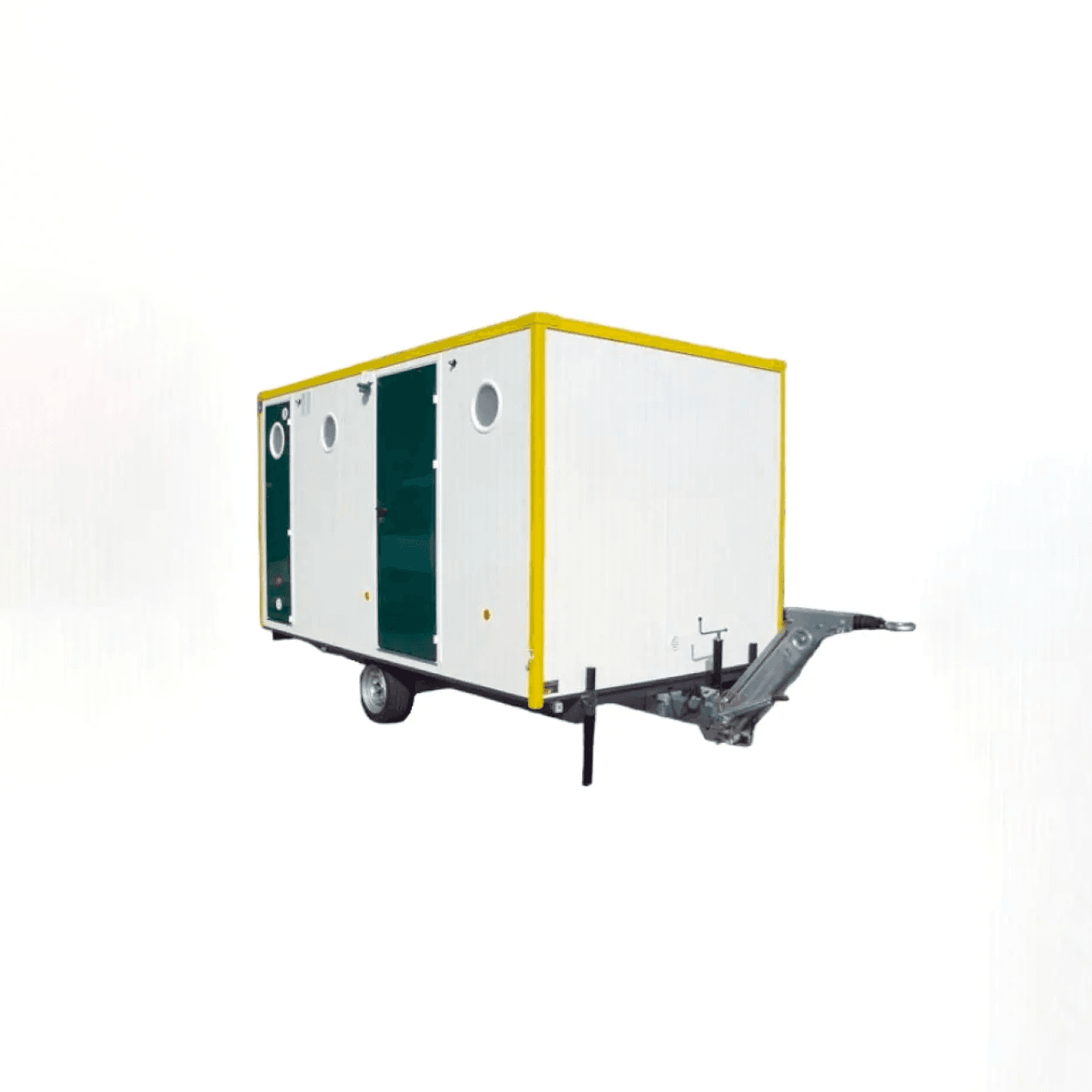 Roulotte de chantier combinée avec WC chimiques pour 6 personnes