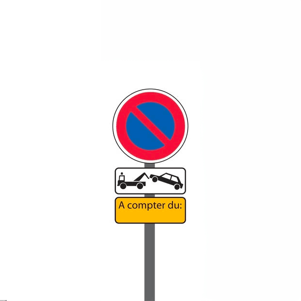 Panneau anti-stationnement temporaire – KIT B6M6A1