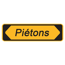 Panneau temporaire – Déviation piéton