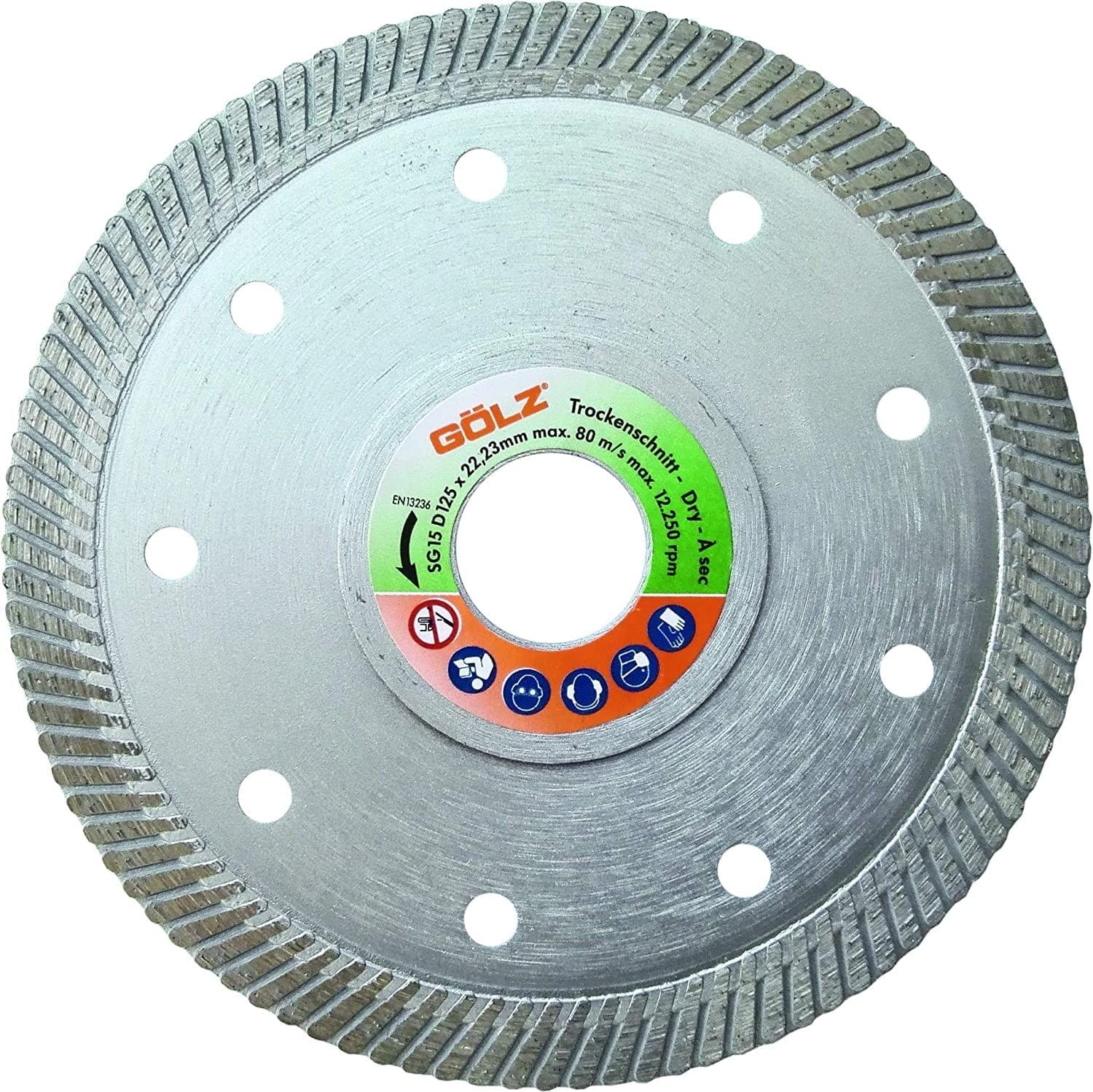 Disque diamant carrelage grès cérame Ø125 mm – coupe précise matériaux durs