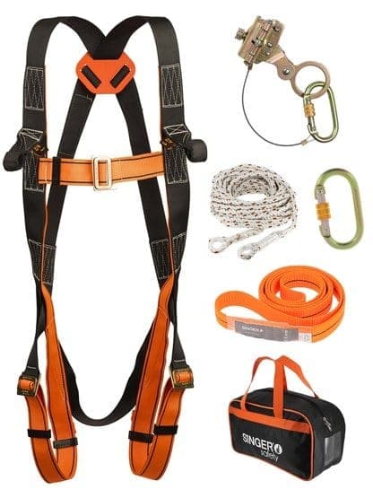 Kit anti-chute complet – harnais + ligne de vie 10 m – prêt à l’emploi