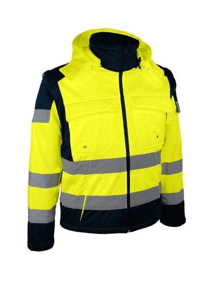 Veste softshell de signalisation haute visibilité – coupe-vent, imperméable et modulable