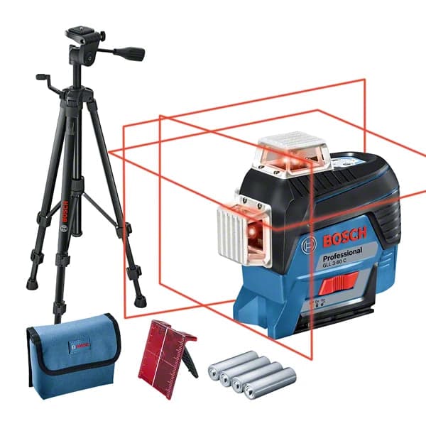 Laser lignes GLL 3-80 C avec trépied – Pack complet 360° chantier