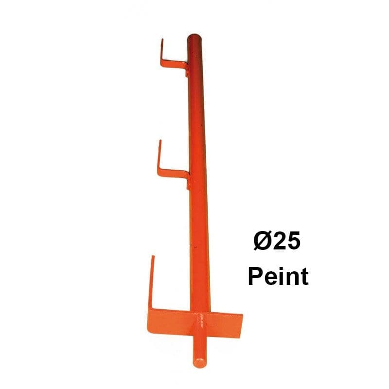Garde-corps de réservation avec support planche Ø25 ou Ø40 – version galvanisée ou peinte