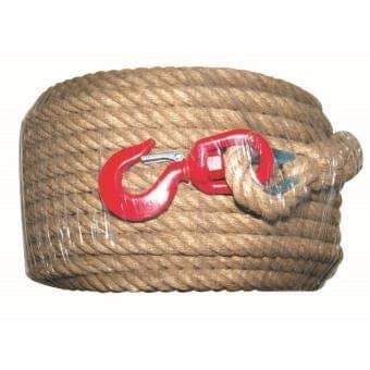 Corde polypropylène avec crochet de sécurité 50m