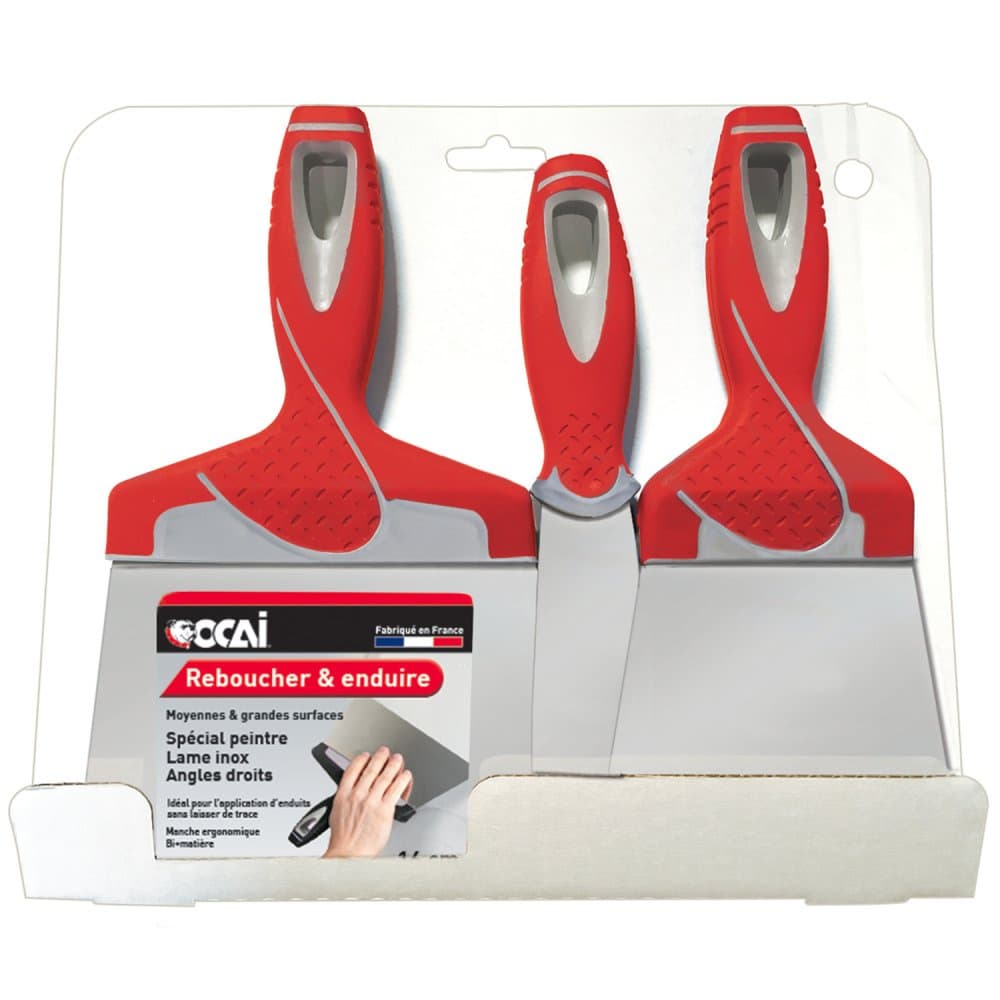 Lot de 3 couteaux plaquiste 4-10-16 cm