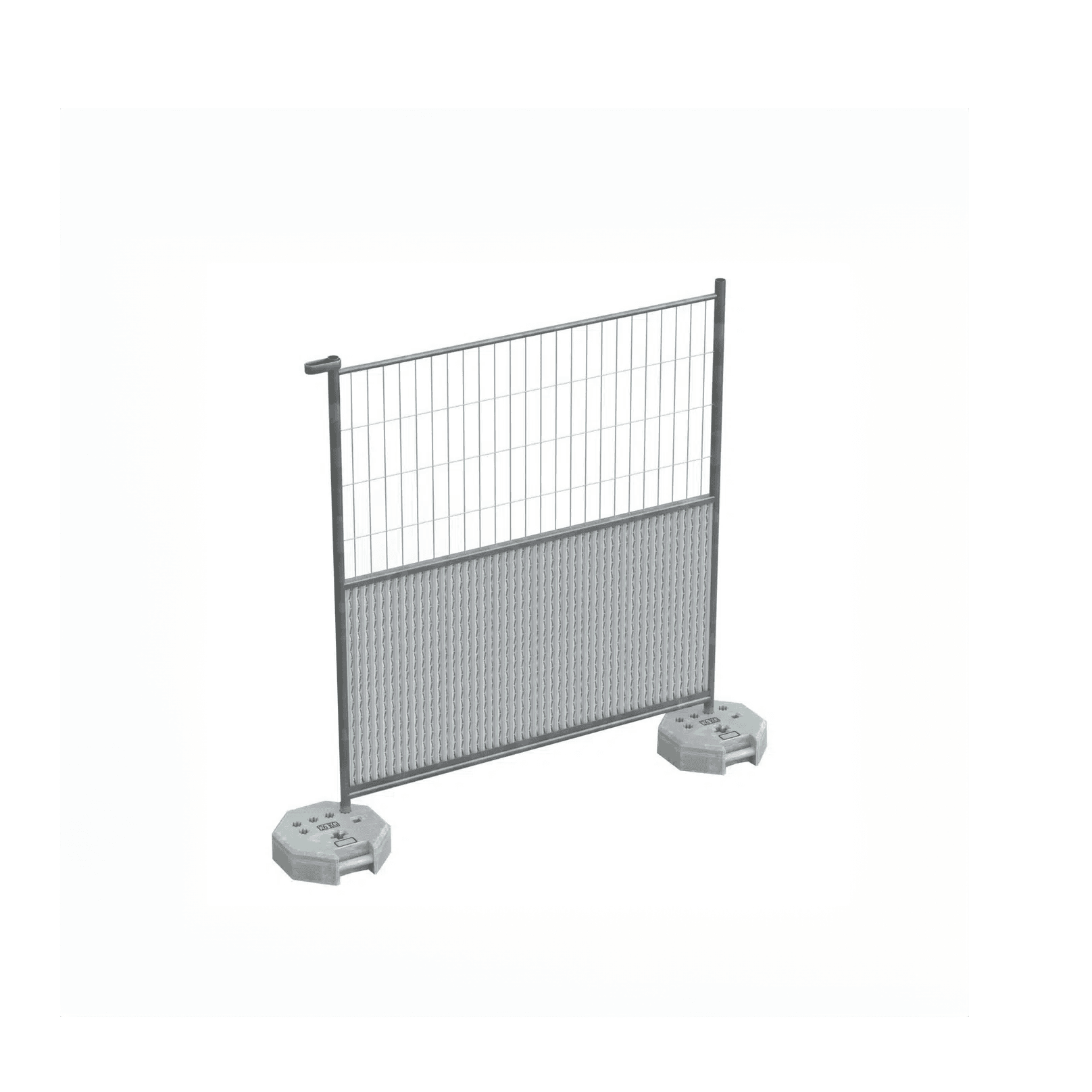 Barrières de chantier 2x2 m semi-grillagées microperforées