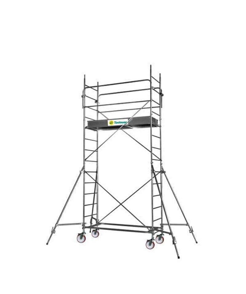 Échafaudage roulant 8,00 m en aluminium - Plateau 2,70 x 0,63 m
