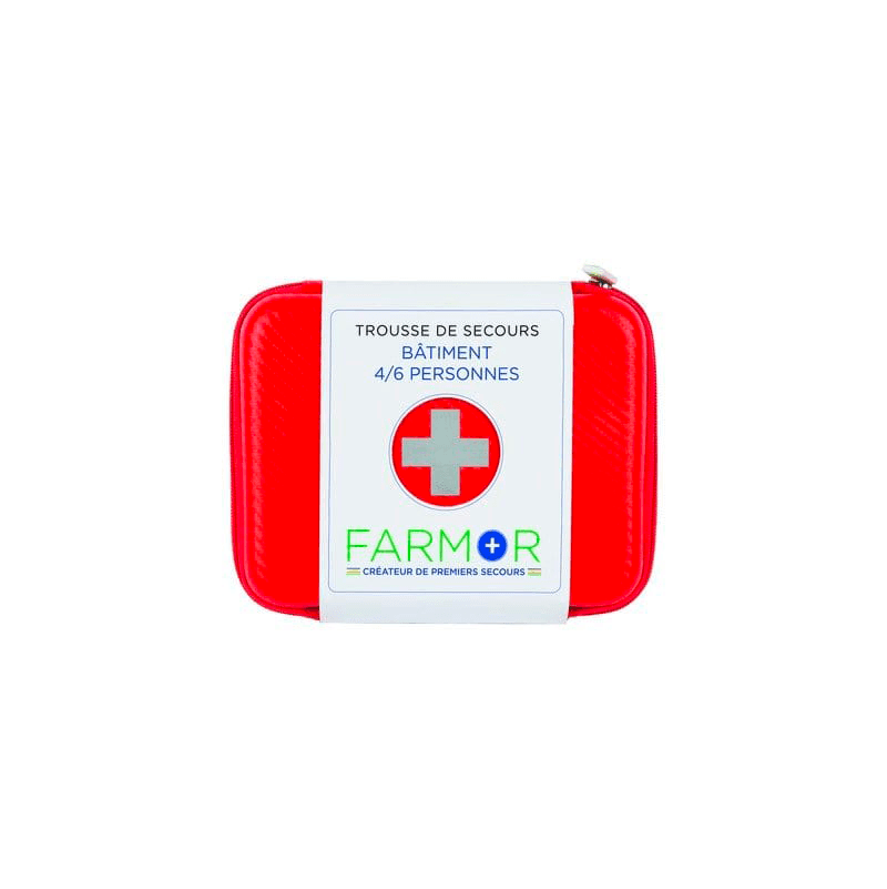 Trousse à Pharmacie Orange – Trousse de Secours Chantier 4 à 6 Personnes