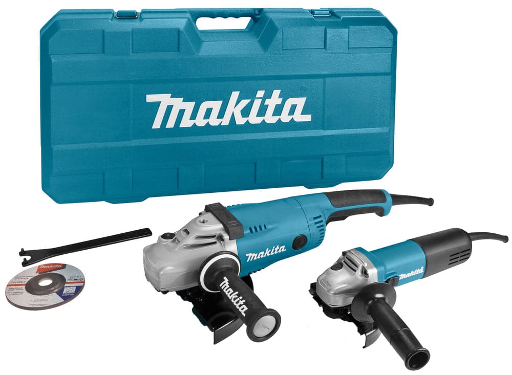 Ensemble de 2 meuleuses Ø 125 mm + Ø 230 mm – MAKITA DK0053G (9558HNRG + GA9020)