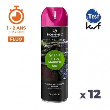 Traceur de chantier fluorescent FLUO MARKER® – peinture de marquage professionnel