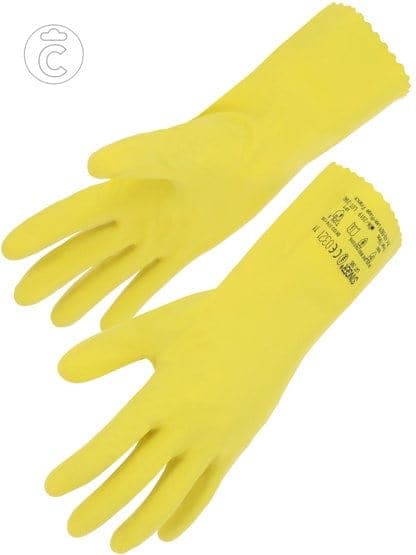 Gants latex sans support floqué coton – Protection étanche chantier